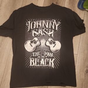 Johnny Cash Black Graphic T-Shirt